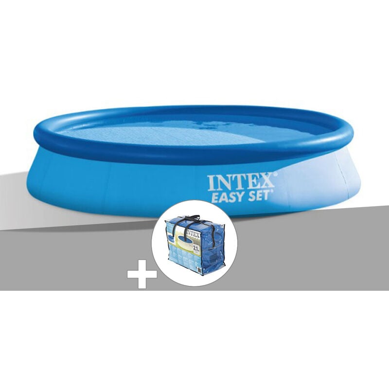Kit piscine autoportée Intex Easy Set 3,66 x 0,76 m + Bâche à bulles