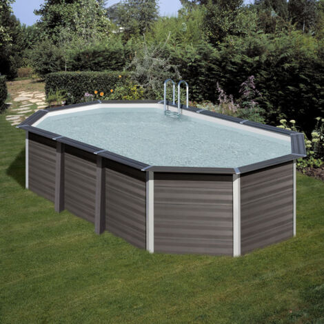 Piscine ovale composite 6,64m x 3,86m x H: 1,54m