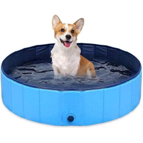 Piscine Pliable en PVC pour Chien Bassin pour Chiens Bassin de Baignade Animaux de Compagnies Piscine Enfant Resistant Baignoire pour Chiens et Chats pour Intérieur-extérieur, 80 x20cm