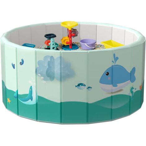 Piscine Pliante,Bassin en PVC Non Gonflable,Piscine Pliante pour  pour Famille Adultes Animaux Chiens Jardin Extérieur Été Terrasse Centre Rassemblement