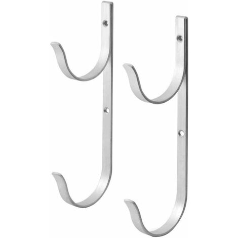 Piscine Pole Hangers Aluminium Piscine Brosse Hanger Crochets Idéal pour des bâtons télescopiques Feuille Râteaux Outils de Jardin 2 PCS,Irisfr