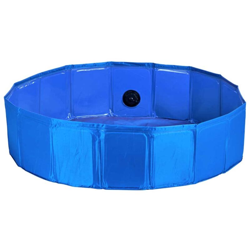 Wellhome - Piscine pour animaux amovible Well Home Ø80x20cm bleue antidérapante