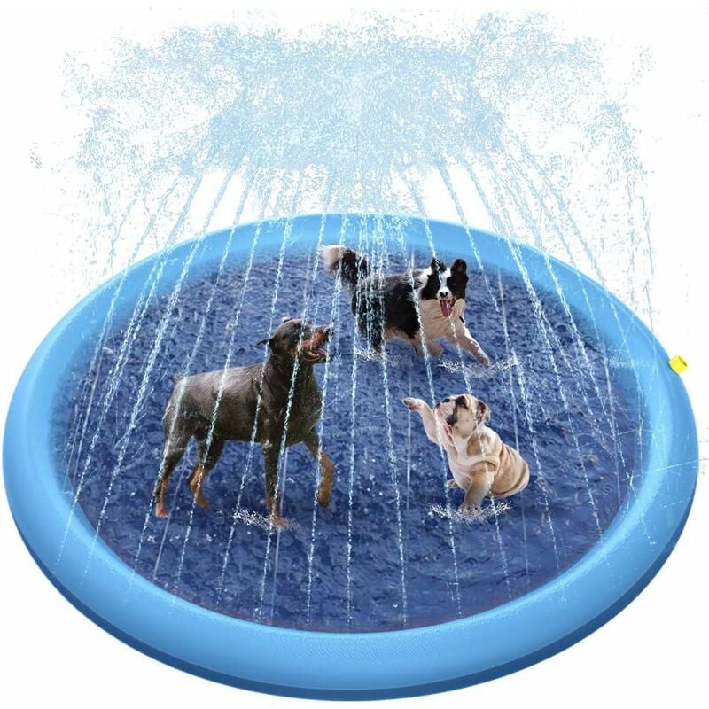 Piscine pour Chien, 170cm antidérapant, arrosage pour chiens, épais, durable, piscine pour animaux, jouets d'eau d'été Extérieur, xxl, l'été - color