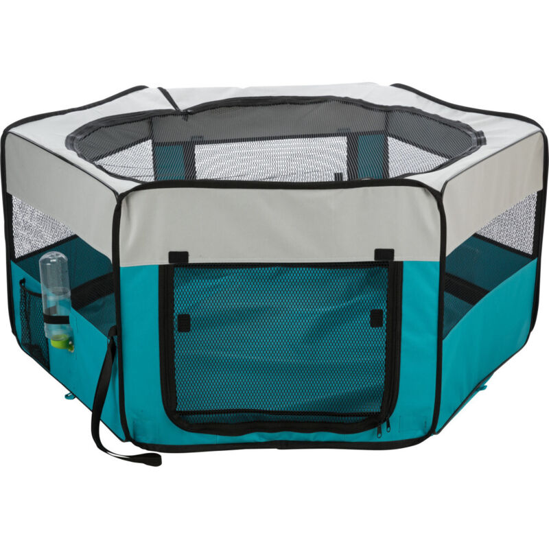 Trixie - Enclos pour lapins/chiots ø 130 × 55 cm bleu/gris