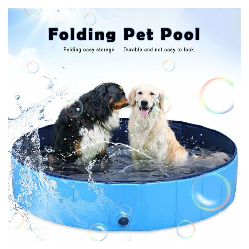 Piscine pour chiens Animaux de compagnie et enfants Baignoire Grande piscine pour chiens Portable Pliable Piscine antidérapante et résistante à