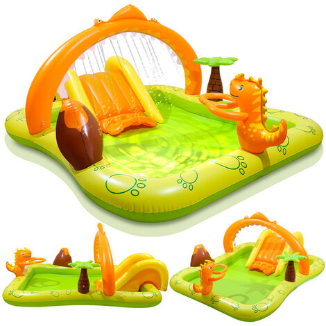 Bestway 53068 Piscine gonflable enfant jeu d'eau basket toboggan