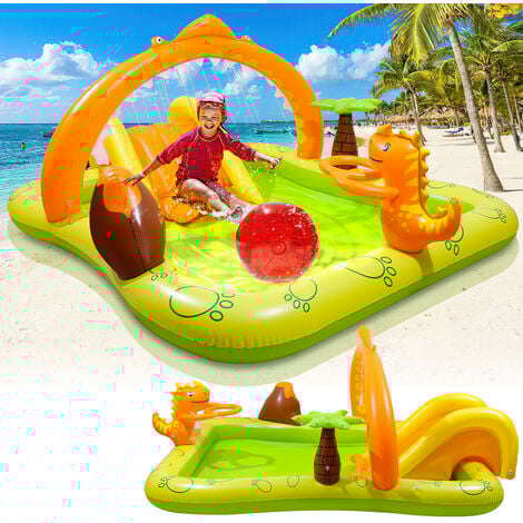 Piscine pour enfant Gonflable -Aire de Jeux aquatique 246x193x110cm - Couleur