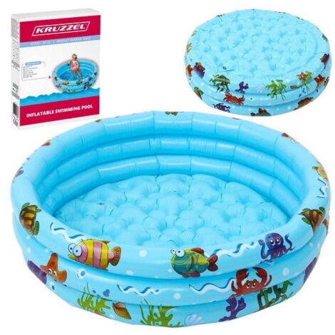 Piscine pour enfants gonflable à fond souple, 3 anneaux