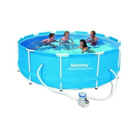 VIVAHOGAR Piscine hors sol 56418 ronde Steel Pro Max™ 366x100cm Bestway