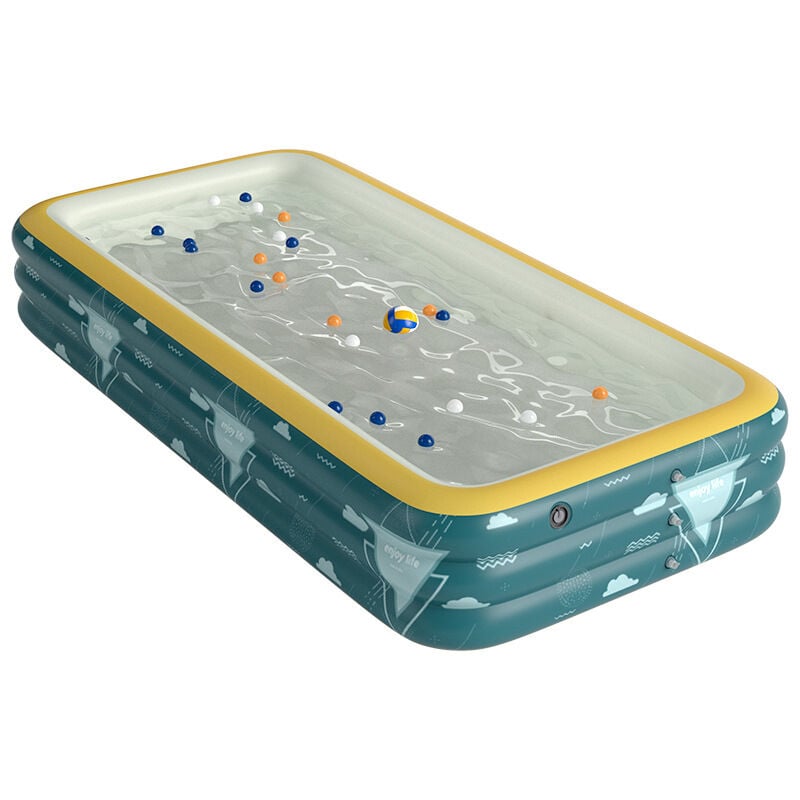 Umnuou - Piscine rectangulaire piscine familiale enfants piscine gonflable 1,5 mètres