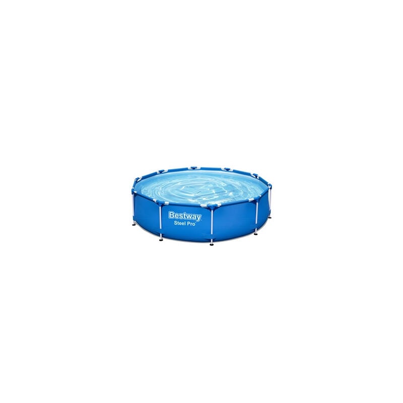 Piscine hors sol ronde Steel Pro™ 305 x 76 cm bleu clair avec filtre à cartouche - Bestway