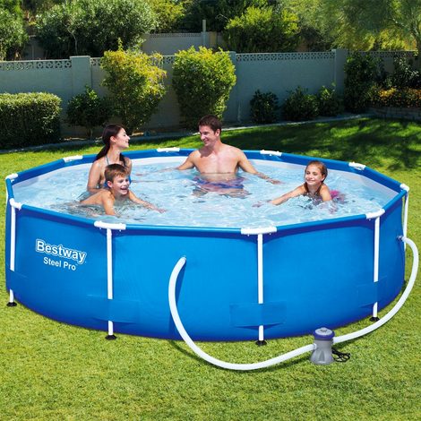 Piscine Steel Pro Avec Pompe De Filtration Frame Set ø305x76cm