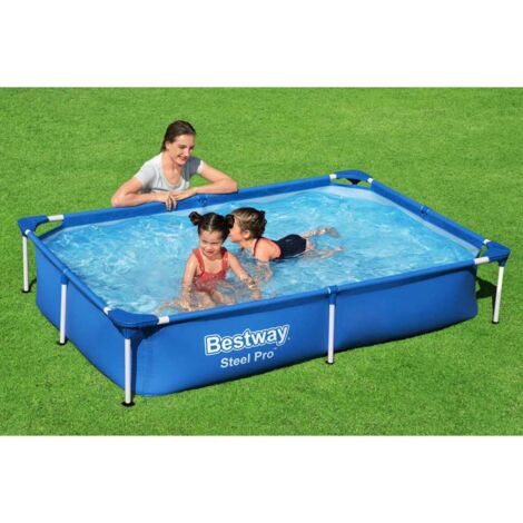 Piscine Steel Pro  Piscine tubulaire 221x150x43 cm pour enfants et adultes 41602