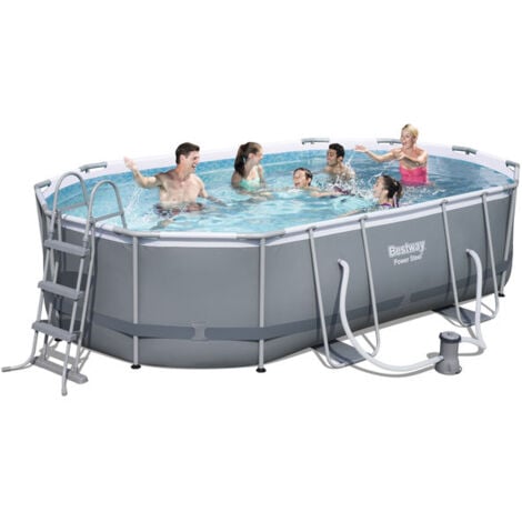 Piscine tubulaire Bestway ovale 4,88 x 3,05 x 1,07 m Power Steel