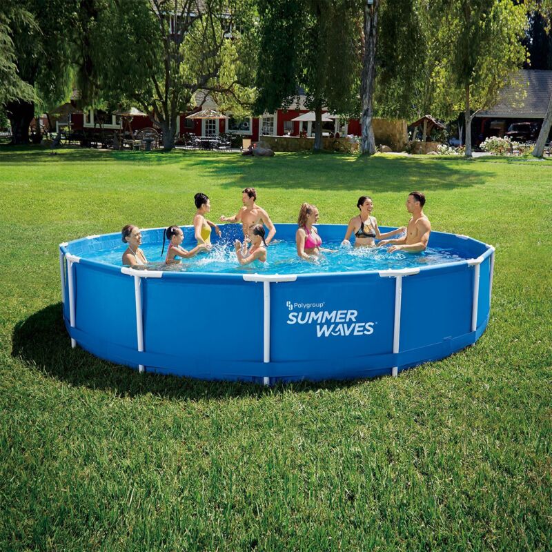 Summer Waves - Piscine tubulaire bleu ø 4,57m x84cm