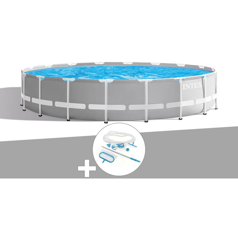 Kit piscine tubulaire Intex Prism Frame ronde 5,49 x 1,22 m + Kit d'entretien