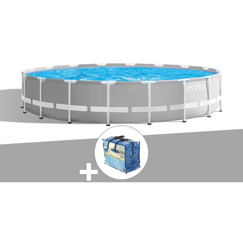Kit piscine tubulaire Intex Prism Frame ronde 5,49 x 1,22 m + Bâche à bulles