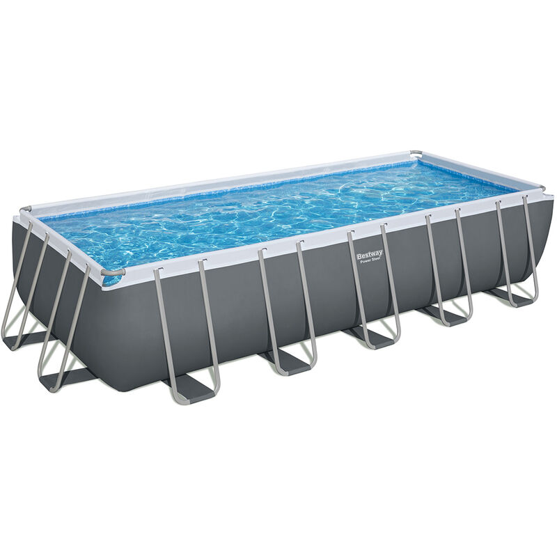Bestway - Piscine tubulaire Power Steel rectangulaire 6,40 x 2,74 x 1,32 m