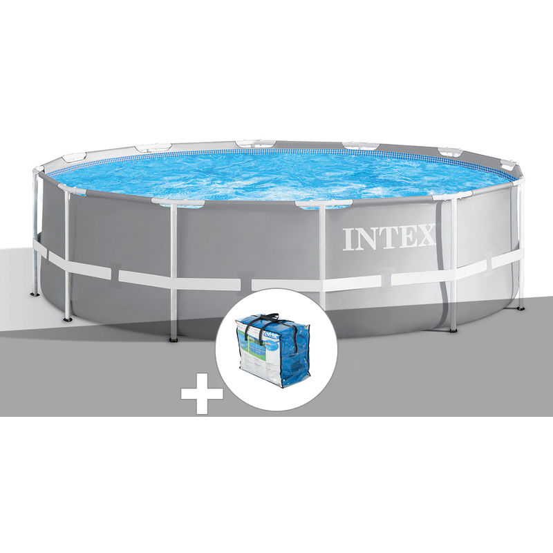 Kit piscine tubulaire Intex Prism Frame ronde 3,66 x 0,99 m + Bâche à bulles