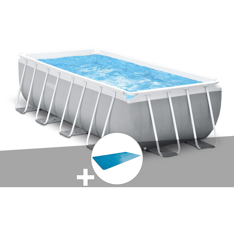 Intex - Kit piscine tubulaire Prism Frame rectangulaire 4,00 x 2,00 x 1,22 m + Bâche à bulles