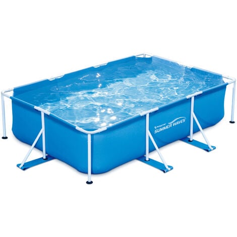 SOLDES 2024 : - 30% Piscine tubulaire Intex Piscine gonflable rectangulaire  family bleu pas cher