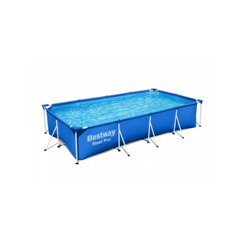 Bestway - Piscine tubulaire rectangulaire 400 x 211 x 81 cm - 5 700 l - Steel Pro - 56424