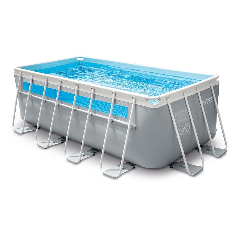 Intex - Piscine tubulaire Prism Frame Clearview rectangulaire 4,00 x 2,00 x 1,22 m