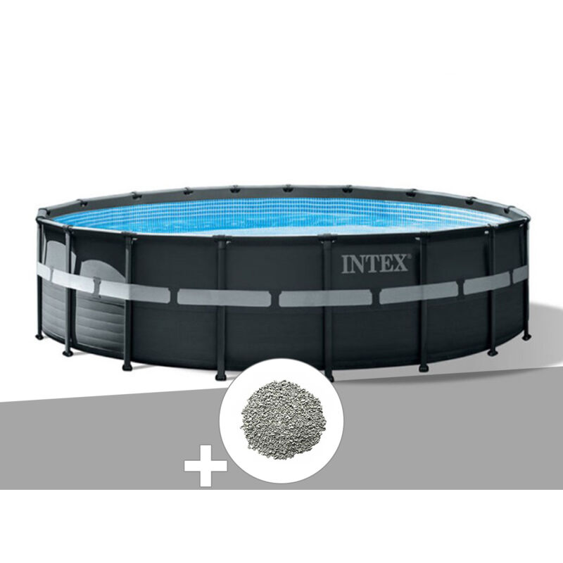 Intex - Kit piscine tubulaire Ultra xtr Frame ronde 5,49 x 1,32 m + 20 kg de zéolite