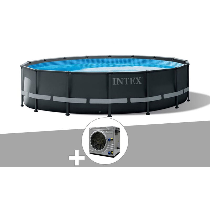 Kit piscine tubulaire Intex Ultra xtr Frame ronde 4,88 x 1,22 m + Pompe à chaleur
