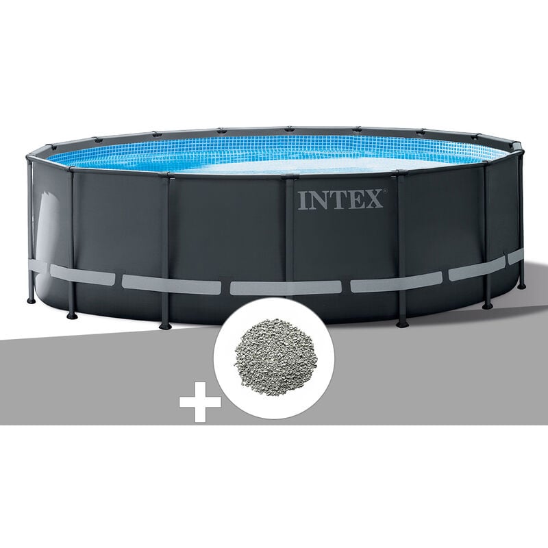 Intex - Kit piscine tubulaire Ultra xtr Frame ronde 4,27 x 1,22 m + 10 kg de zéolite