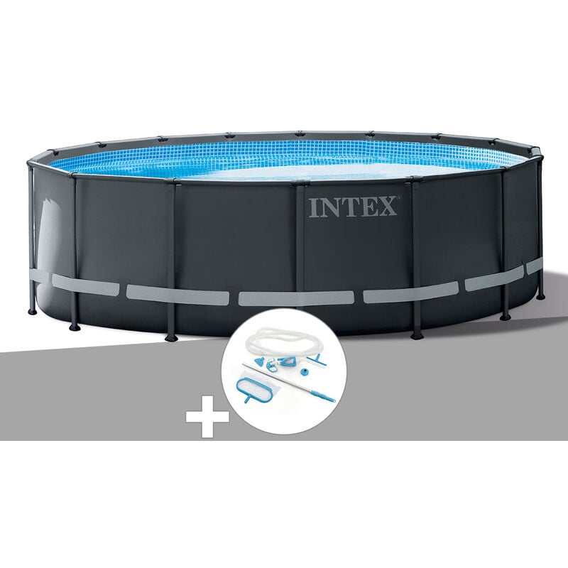 Kit piscine tubulaire Intex Ultra xtr Frame ronde 4,27 x 1,22 m + Kit d'entretien