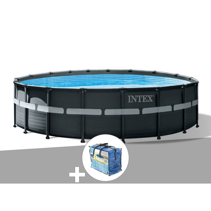 Intex - Kit piscine tubulaire Ultra xtr Frame ronde 5,49 x 1,32 m + Bâche à bulles