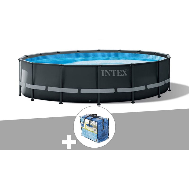 Intex - Kit piscine tubulaire Ultra xtr Frame ronde 4,88 x 1,22 m + Bâche à bulles