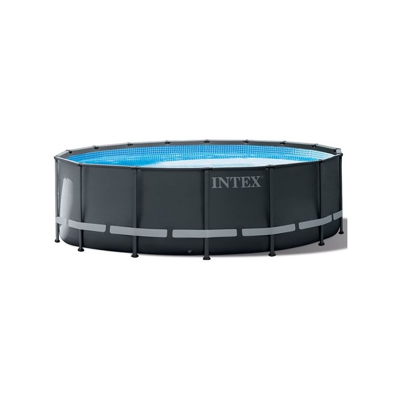 Intex - Piscine tubulaire Ultra xtr Frame - Ronde - 427x122cm - Gris