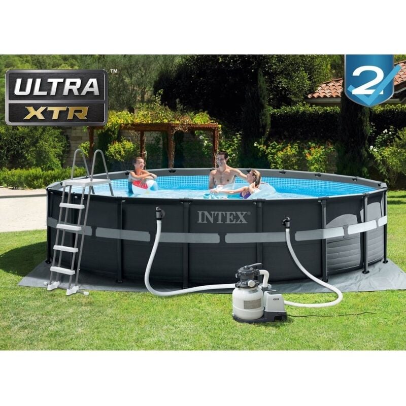 Intex filtre à sable sx1500 4m3/h pour piscine jusqu'à 24m3 & bâche  protection pour piscine ronde 3m66 : : Jardin