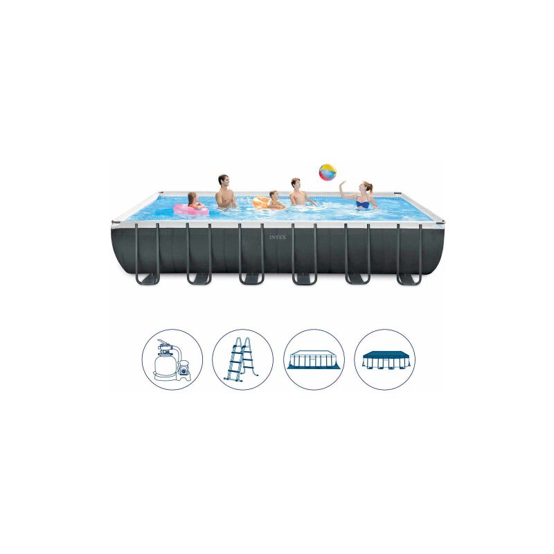 Intex - Piscine hors-sol rectangulaire Ultra Xtr Frame 732x366x132cm
