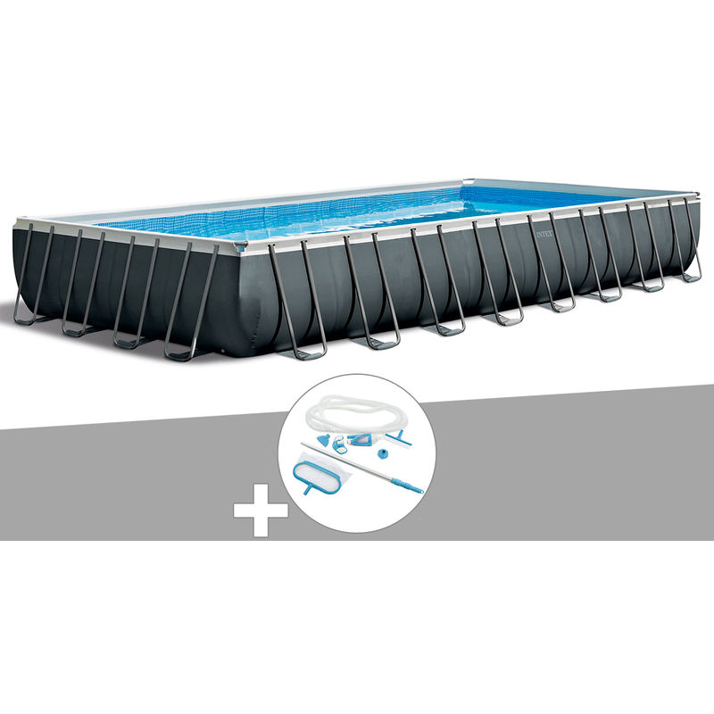 Kit piscine tubulaire Intex Ultra xtr Frame rectangulaire 9,75 x 4,88 x 1,32 m + Kit d'entretien