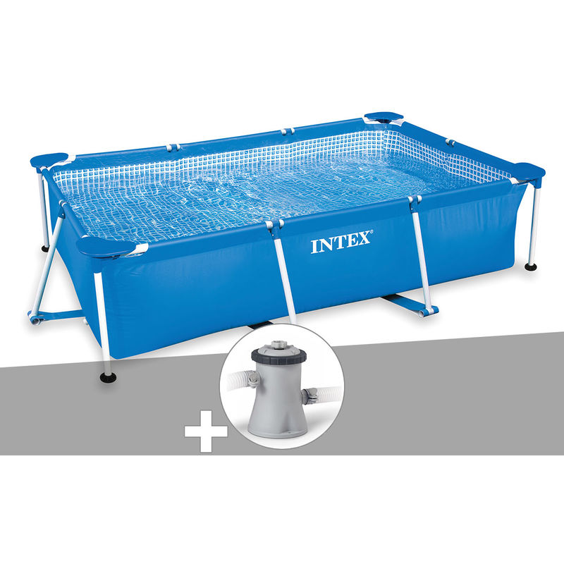 Intex - Kit piscine tubulaire rectangulaire 3,00 x 2,00 x 0,75 m + Filtration à cartouche