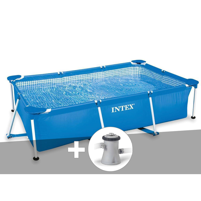 Intex - Kit piscine tubulaire rectangulaire 2,60 x 1,60 x 0,65 m + Epurateur 1,25 m³/h