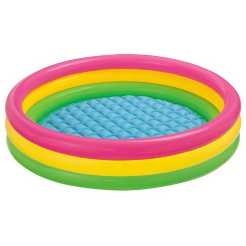 57412- piscine 3 boudins fond gonflable - Intex