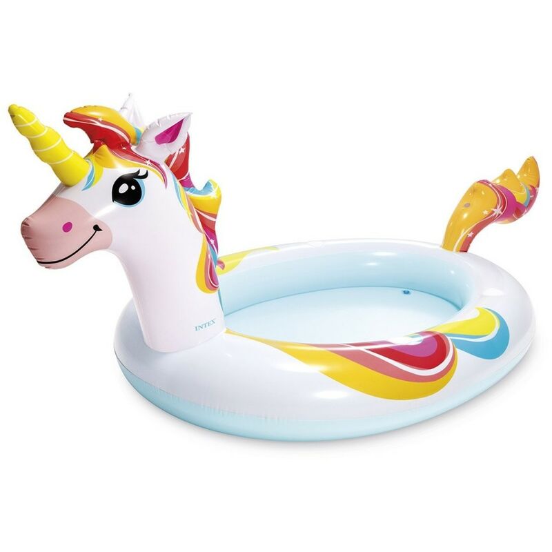 Intex - Piscinette gonflable fontaine licorne