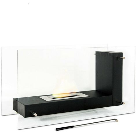 Piso de diseño bio-chimenea bioetanol negro cm 80 x 31 xh 60