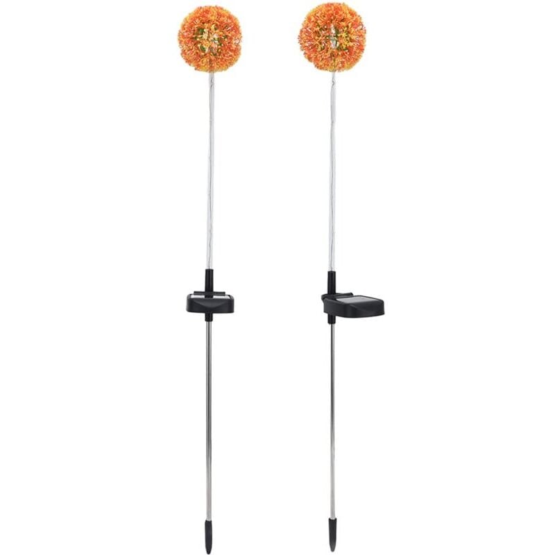 SNQ - Pissenlit Lumières Extérieures Solaires, 2set Solaire Pissenlits Jardin Lumières 6LED Coloré Extérieur Pelouse Lampe pour Patio Cour