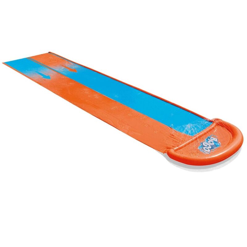 Pista Deslizante Doble Para + 3 Años Azul Y Naranja De Pvc Infantil De 488 Cm