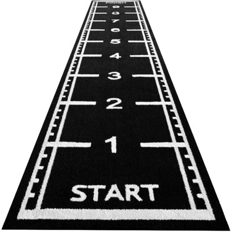 Pista sprint in erba artificiale - 10 x 2 metri - Nero - 17 mm