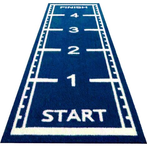 Pista sprint in erba artificiale - 5 x 1,5 metri - Blu - 17 mm