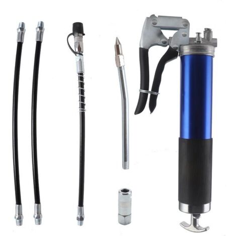 Pistol-style manual grease pump with two pump heads, pressure 8000 PSI