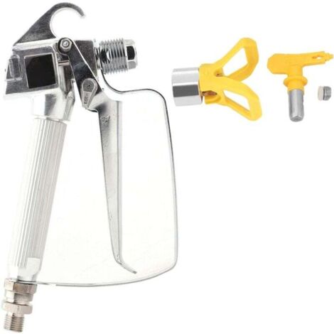 Pistola a spruzzo airless ad alta pressione con supporto per spruzzatore e ugello per spruzzatore 517, kit pistola per verniciatura in acciaio inossidabile da 3600 PSI con supporto per spruzzatore,