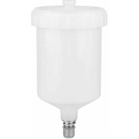 Pistola a spruzzo per vernice, 600 ml, connettore filettato per tazza di vernice in plastica per gravità, utensili pneumatici per pistole a spruzzo per autoveicoli