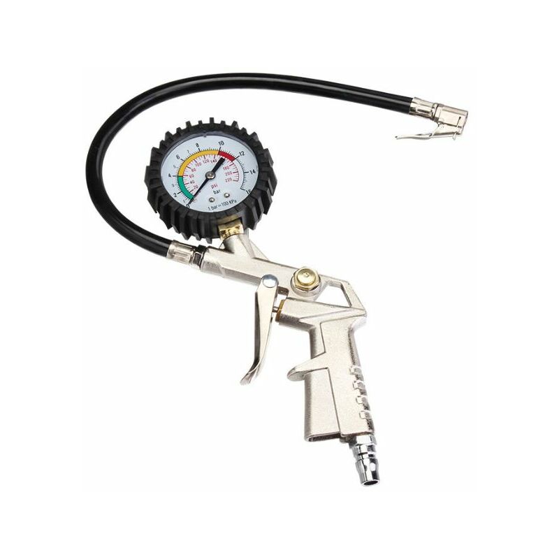 LGV Pistola Gonfiaggio Manometro Professionale Pressione Compressore Rapido Gomme - Foto 9
